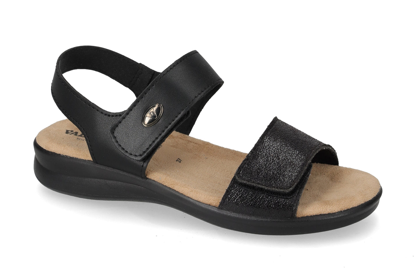 Sandalo platform con strappi nero - V_25333