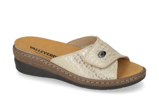 Ciabatta platform con strappo beige - V_25501A