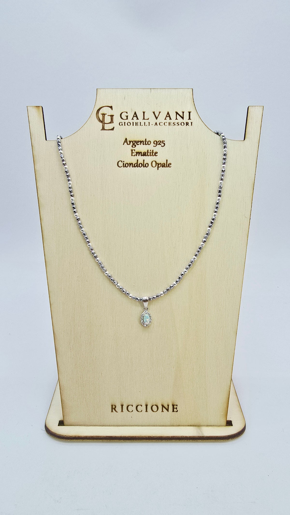 Collana in argento 925 con ciondolo opale V_G262