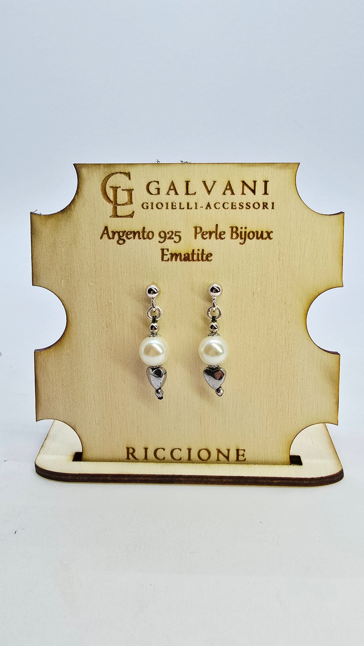 Orecchini argento 925 perle ematite v_292