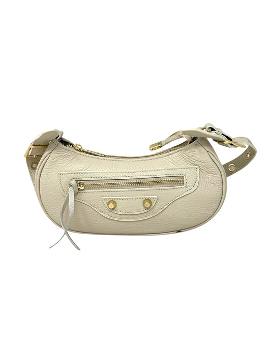Borsa a tracolla mezzaluna beige - 112518B