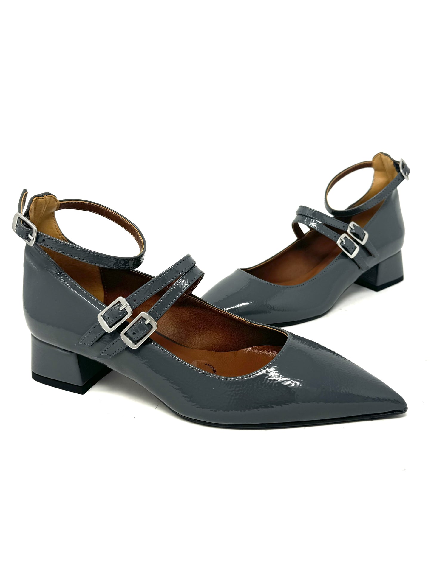 Slingback con cinturini grigio - 4409G