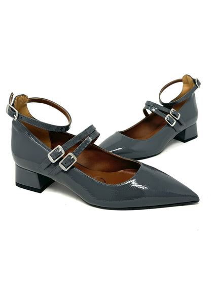 Slingback con cinturini grigio - 4409G