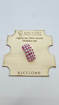 Anello argento 925 con tormalina rosa v_343