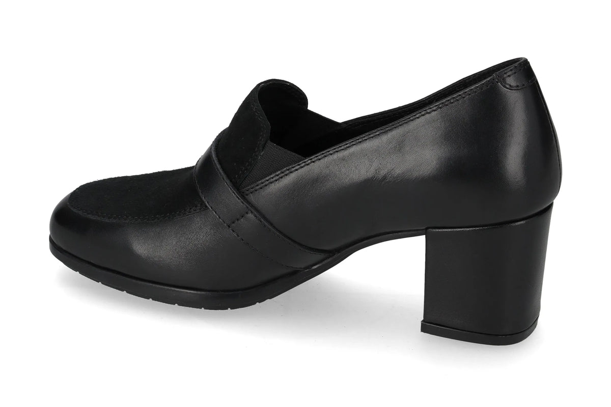 Mocassino con tacco e fibbia V_36563T