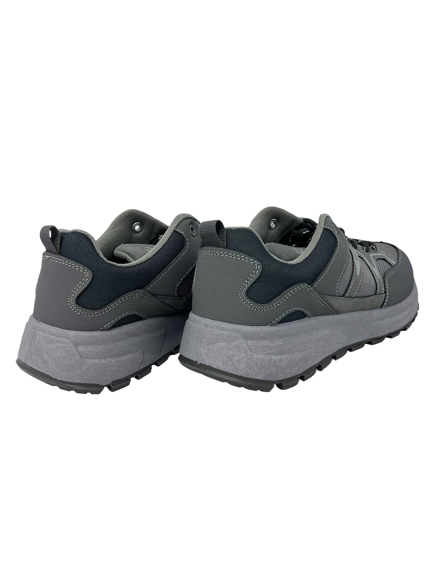Sneakers uomo running in tessuto grigio -MOS257