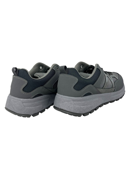 Sneakers uomo running in tessuto grigio -MOS257