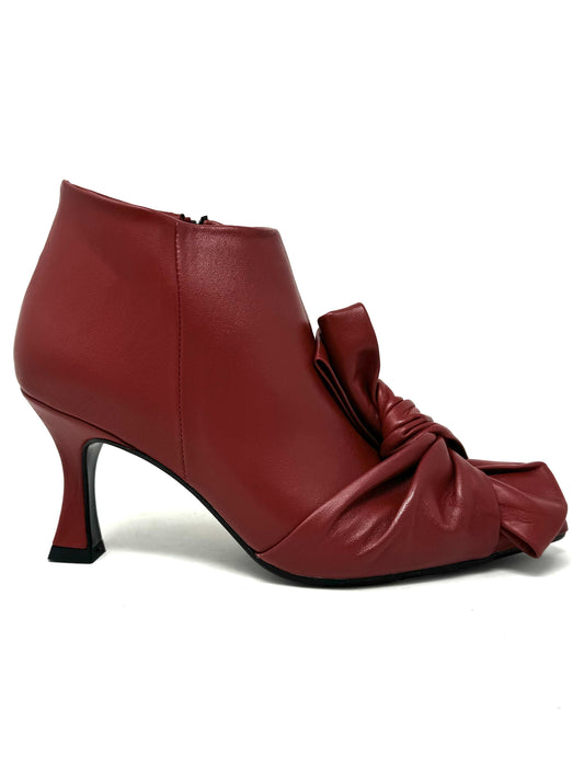 Tronchetto in pelle rosso fiocco -4809T