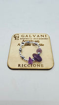 Anello argento 925 ametista e ematite v_404