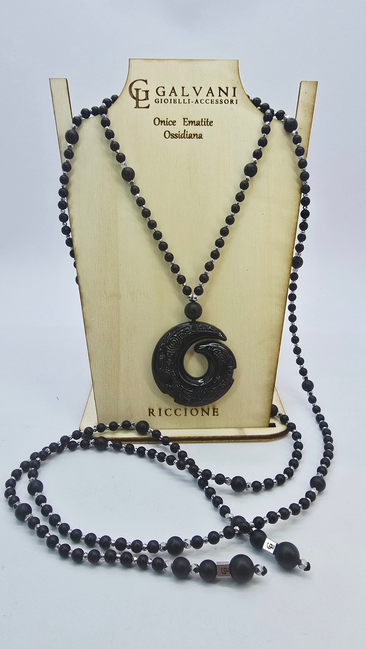 Collana con dea onice onice ematite V_417
