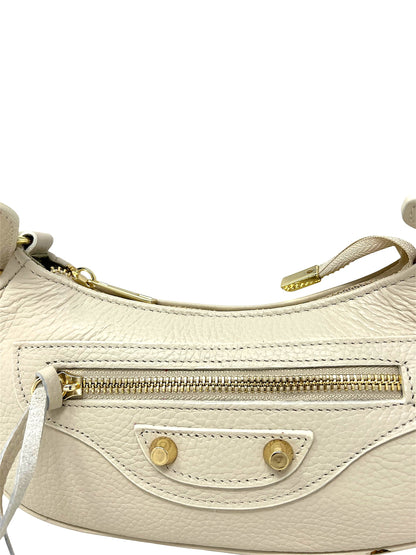 Borsa a tracolla mezzaluna beige - 112518B