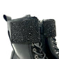 Anfibio nero con strass -B1808NE