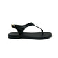 Sandalo infradito flat pelle nero -CAPRINE