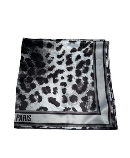 Foulard logo maculato  nero all over Gealle Paris -W01270