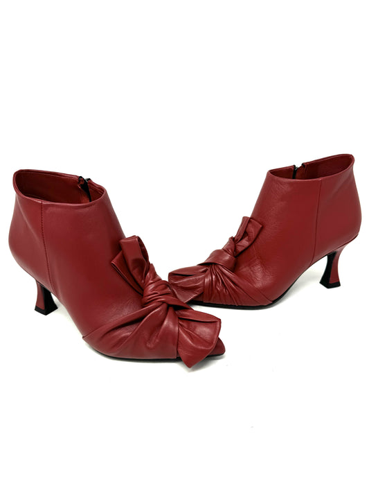 Tronchetto in pelle rosso fiocco -4809T