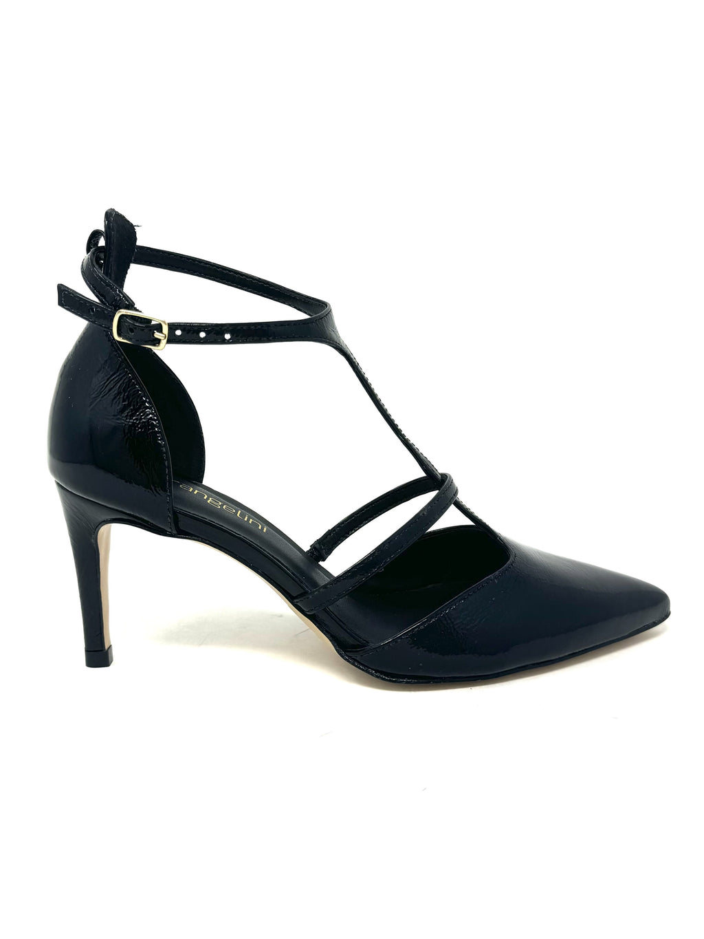 Slingback con cinturini vernice nera -2447H