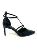Slingback con cinturini vernice nera -2447H