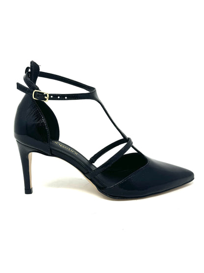 Slingback con cinturini vernice nera -2447H