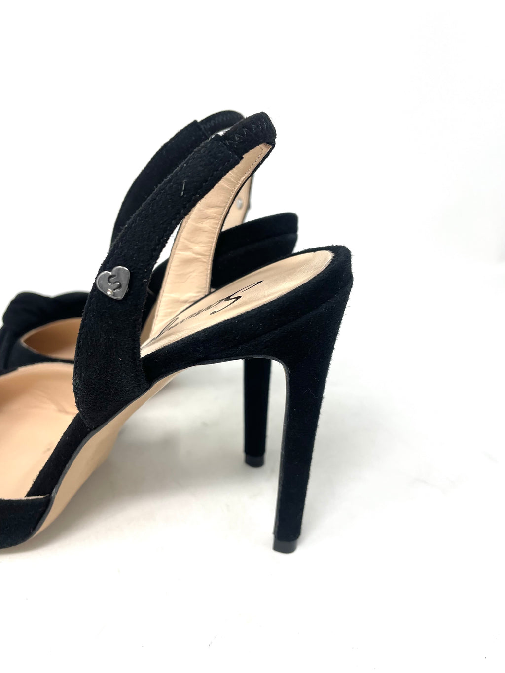 Slingback in camoscio, fiocco frontale, tacco 100mm - 695012E