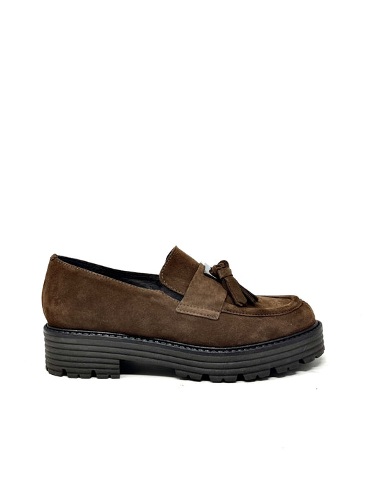 Mocassino in camoscio marrone -BARCA