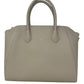 Reg duffle con logo in metallo beige- GAACW02128