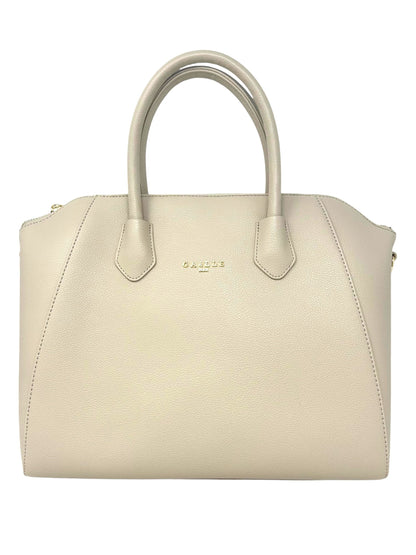 Reg duffle con logo in metallo beige- GAACW02128