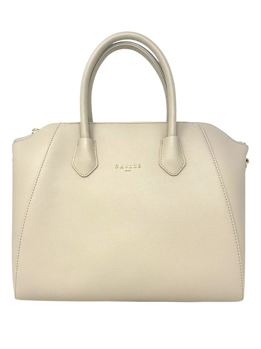 Reg duffle con logo in metallo beige- GAACW02128