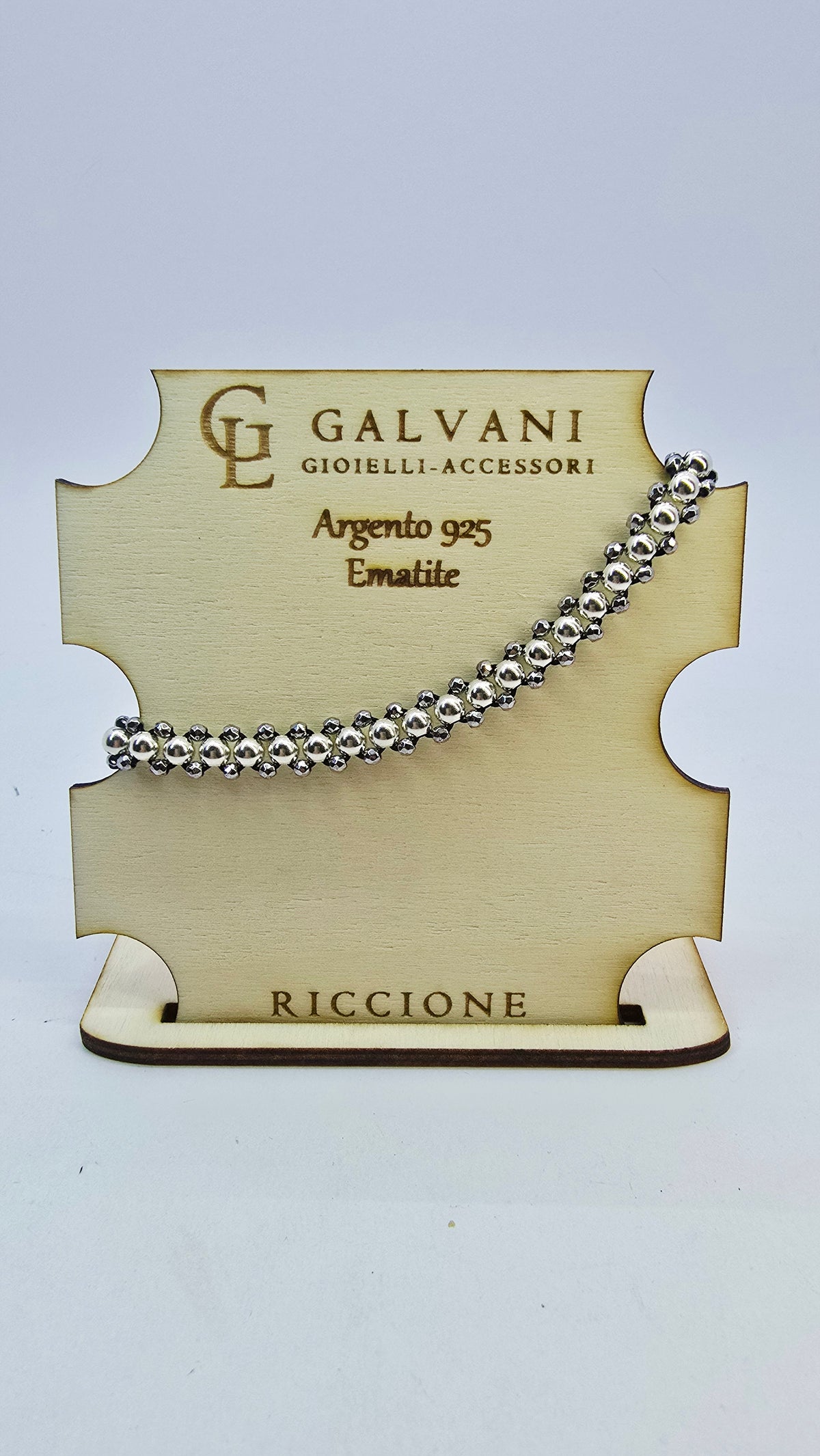 Bracciale in argento 925 ematite v_G500