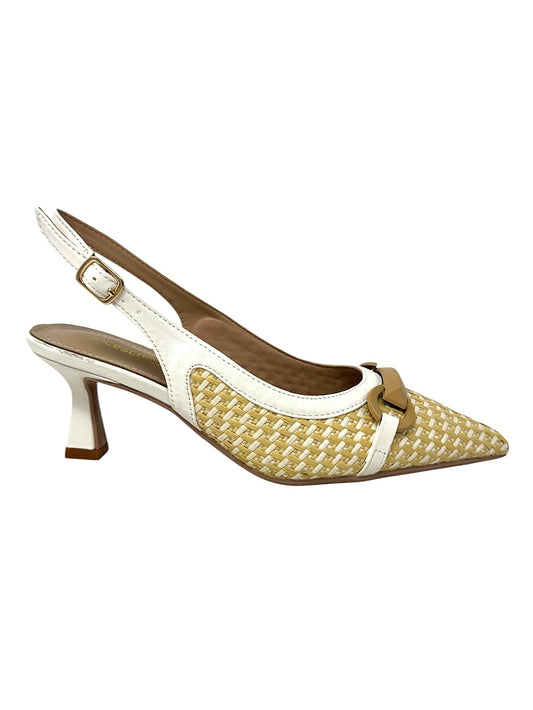 Slingback in raffia accessorio beige -E0606K