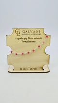 Bracciale in argento 925 pietre naturali in tormalina rosa v_518