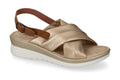 Sandalo intrecciato platform platino V_52108