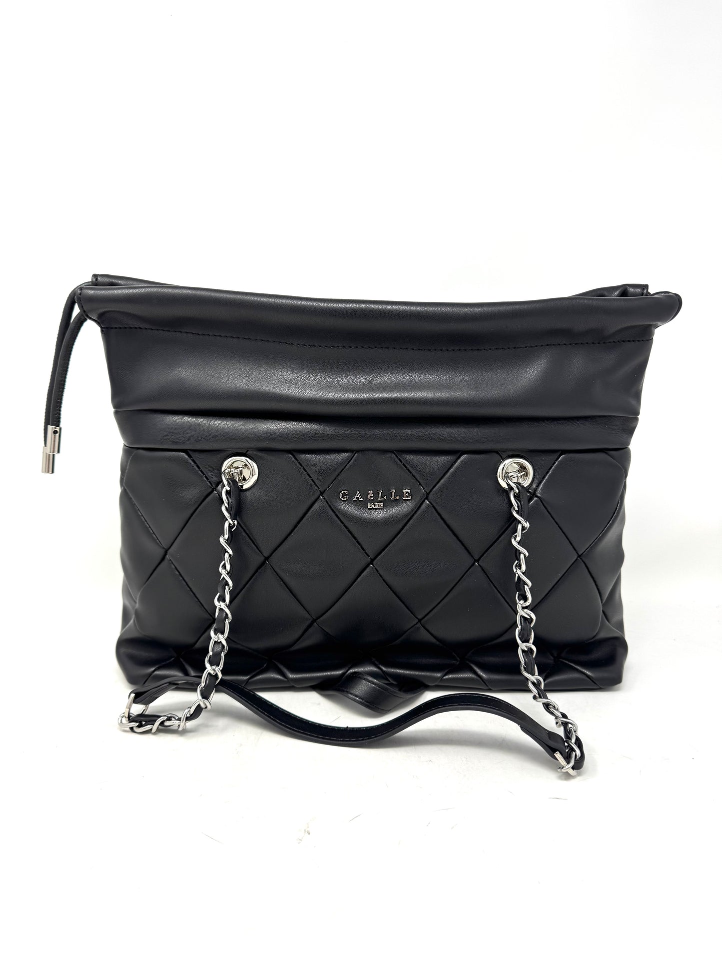 Reg bucket bag matelassè a rombi e logo in metallo- GAACW02148