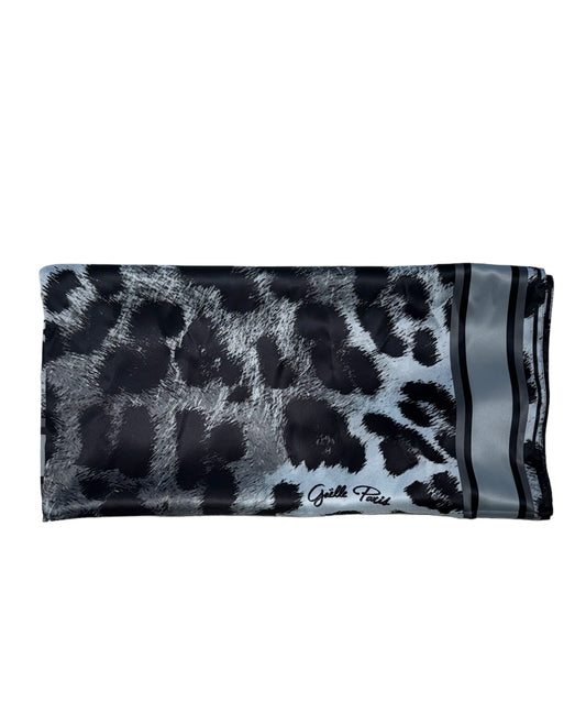 Foulard logo maculato  nero all over Gealle Paris -W01270