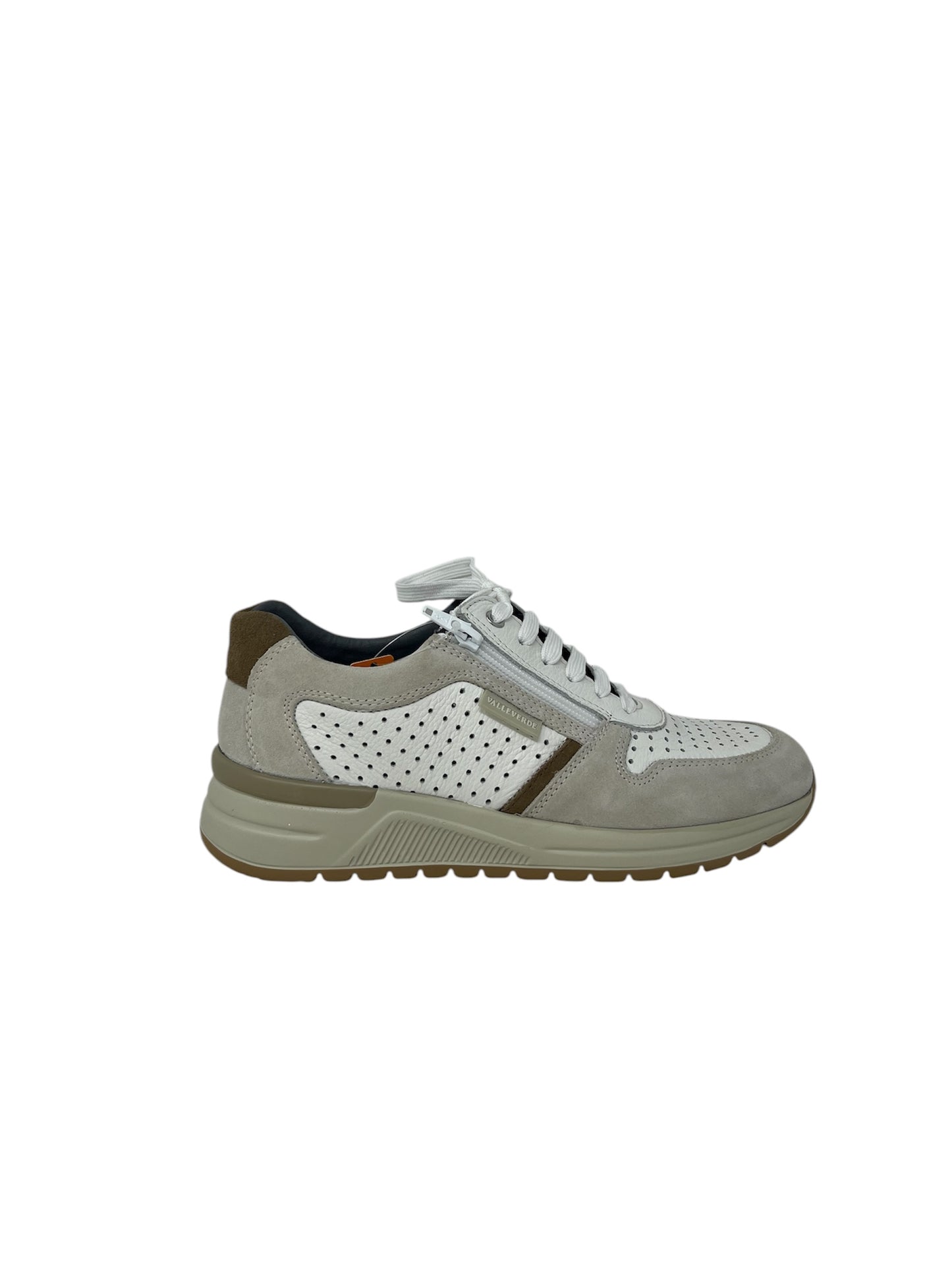 Sneakers uomo pelle bianco ghiaccio -V49904