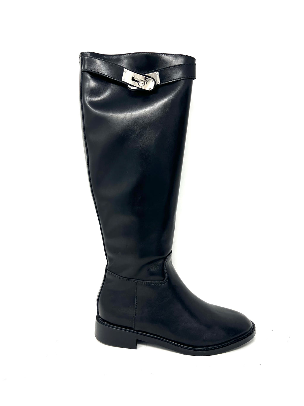 Cavallerizzo accessorio laterale pelle nero -D2101AN