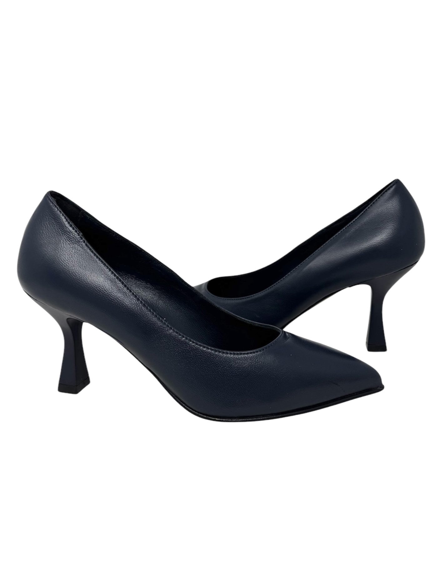 Decolletè blu in nappa tacco 7cm -ESTA70