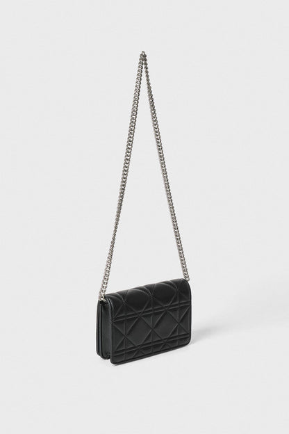 Borsa trapuntata nera logo Gaelle -CW01236