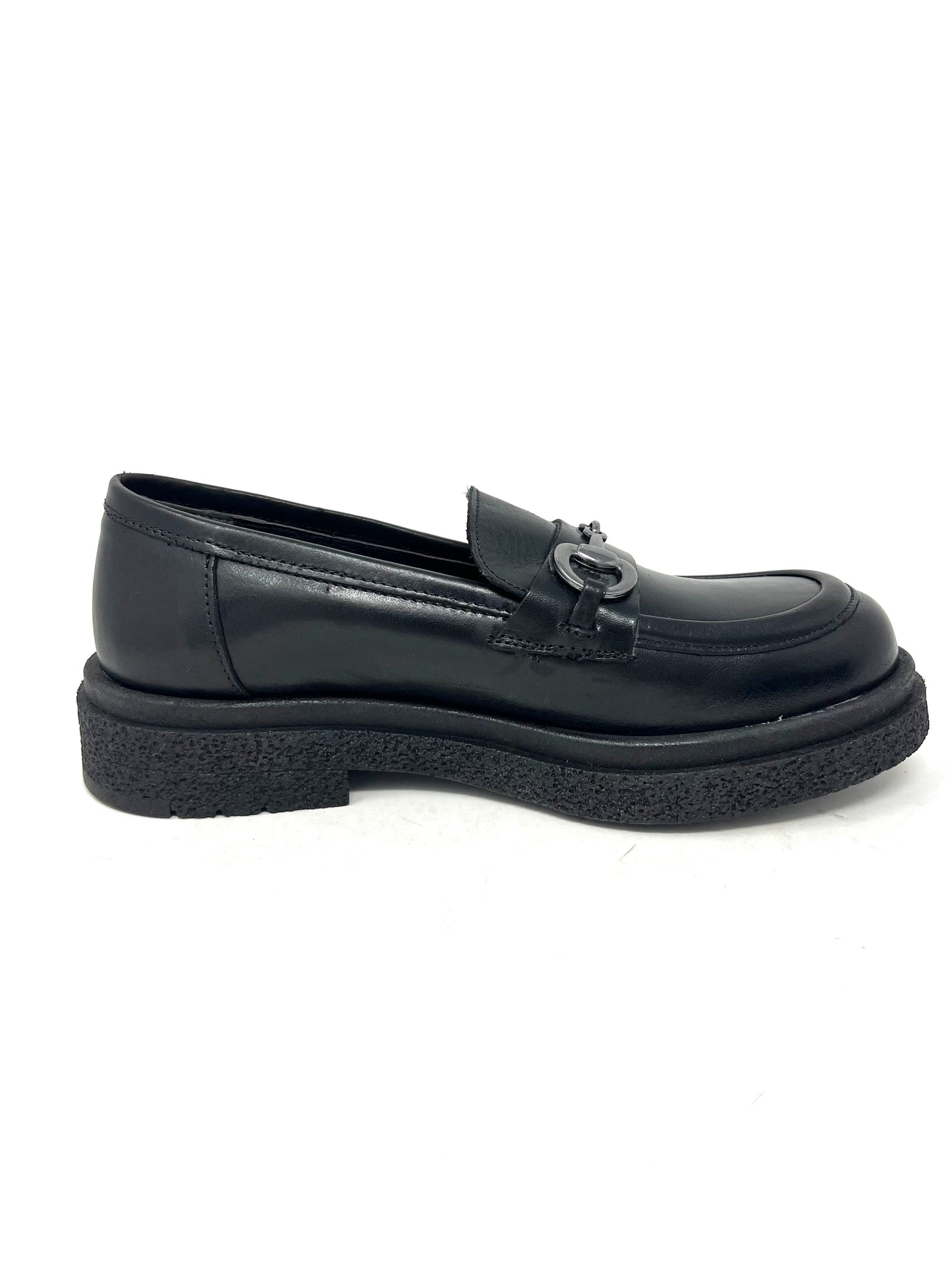 Mocassino in pelle nero -DUCA1