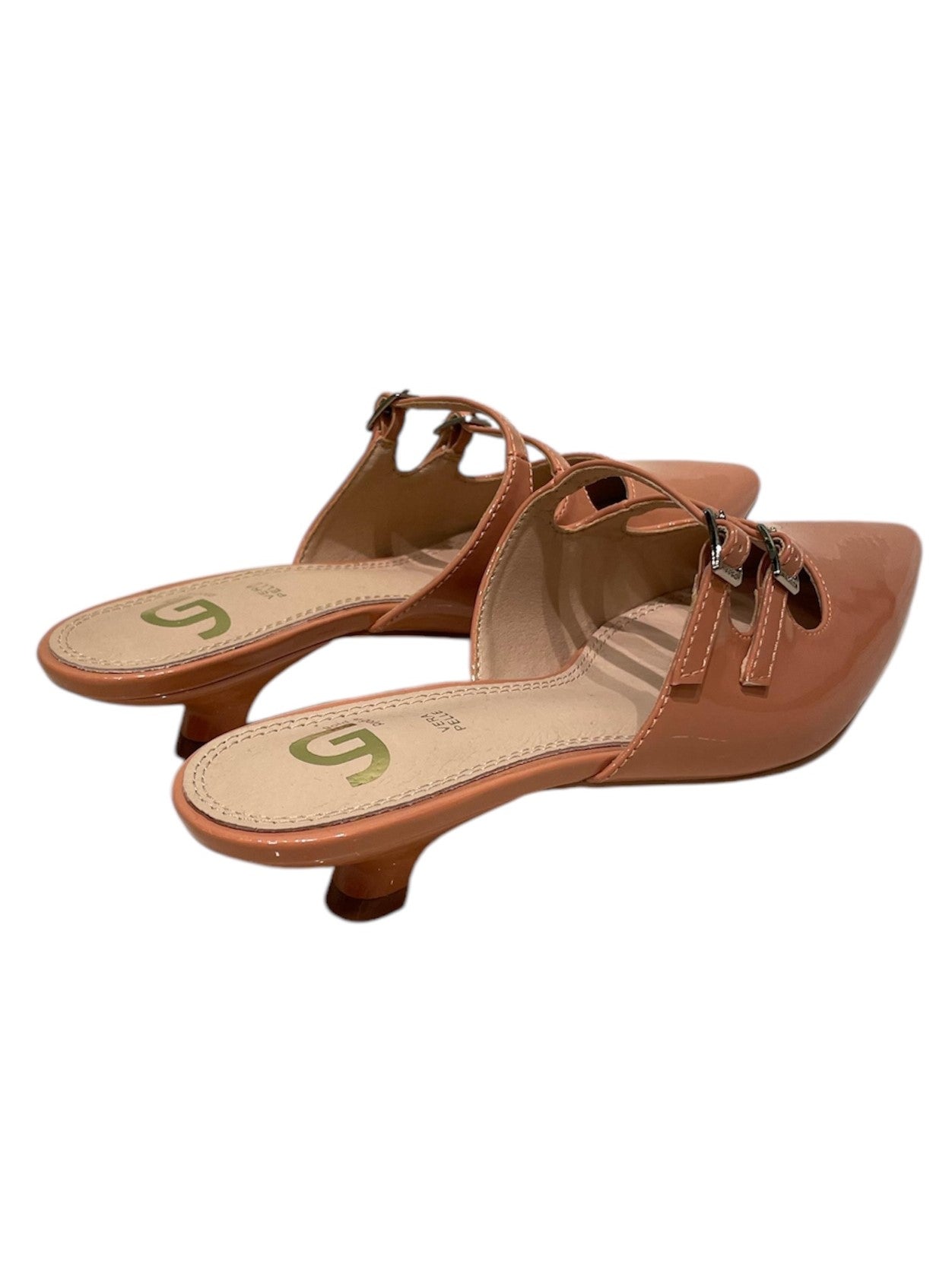 Sabot tacco 3 cm vernice pesca -G020