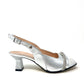 Sandalo laminato argento strass -E23602A