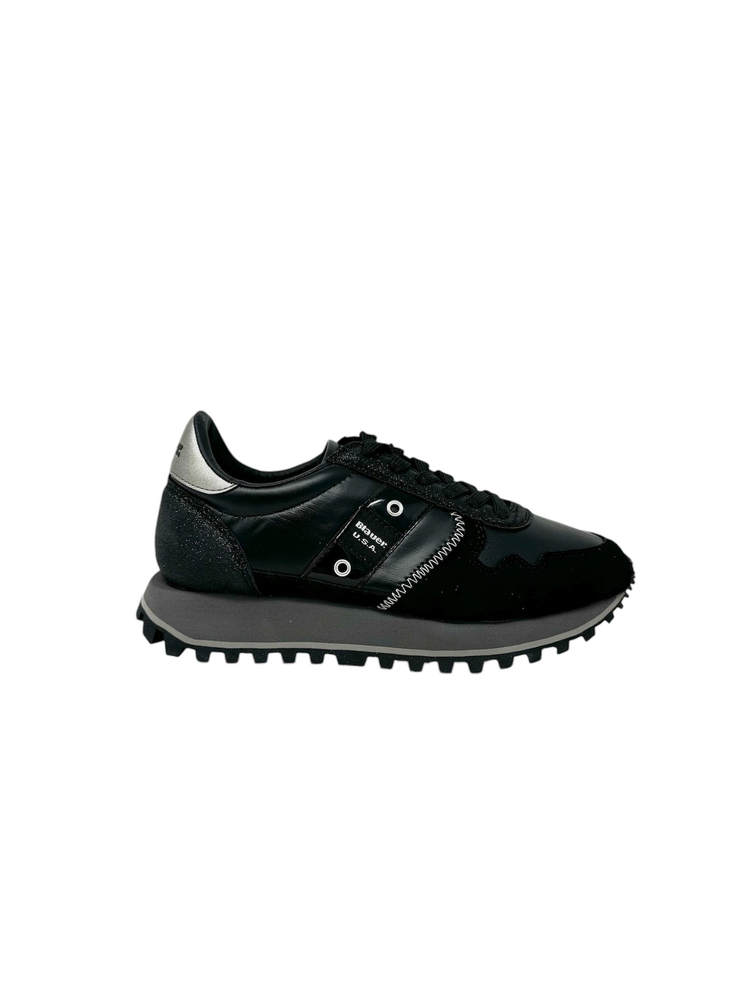 Sneakers millen black con brillantini