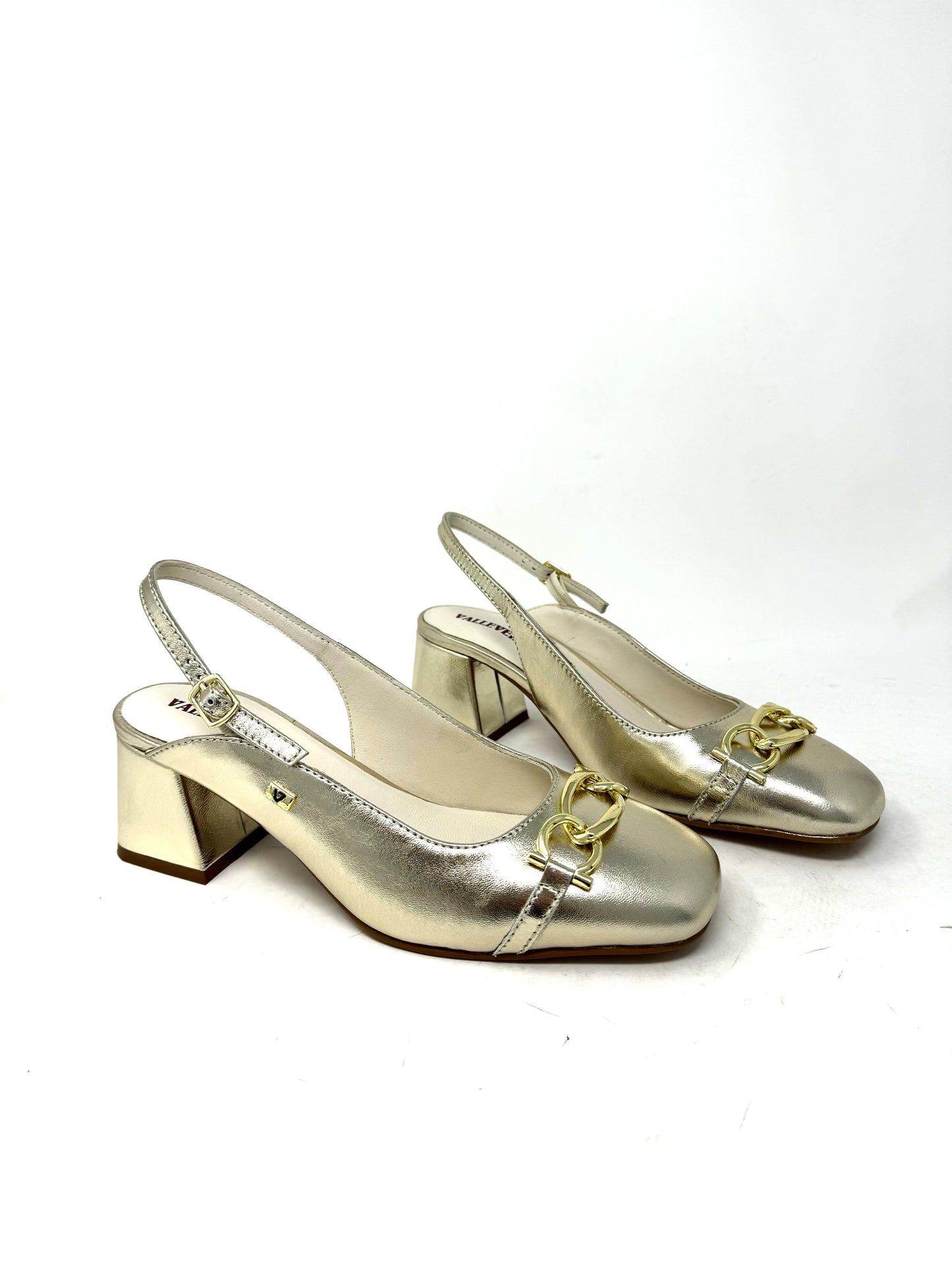 Slingback accessorio catena nappa platino -28M532P