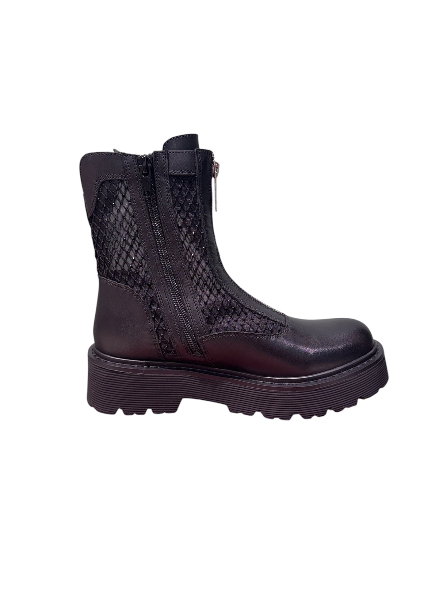 Stivale con zip traforato in pelle Cult -LW44600