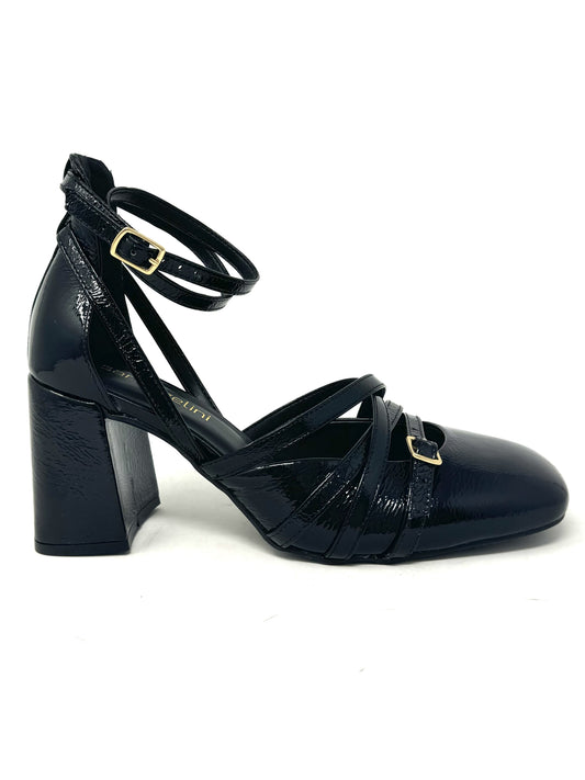 Mary Jane cinturini vernice lucida nero -2387MDN