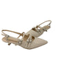 Slingback beige lucida con cinturini -G018