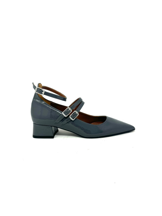 Slingback con cinturini grigio - 4409G