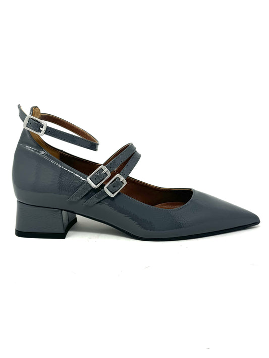 Slingback con cinturini grigio - 4409G
