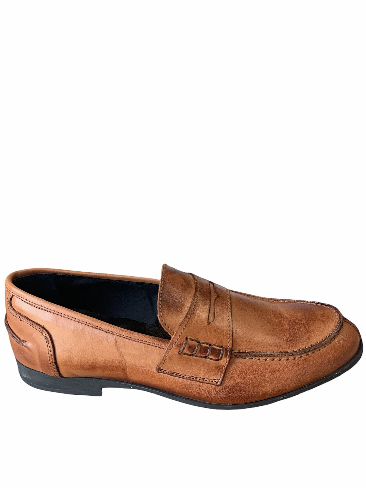 Mocassino college in pelle cuoio - V050CU