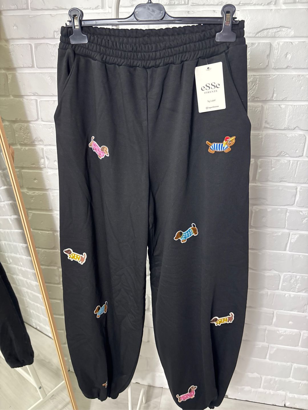 Pantalone baloon tuta con bassotti - V_60546