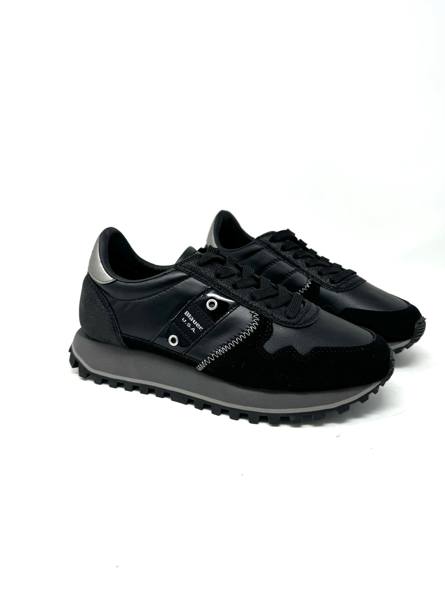 Sneakers millen black con brillantini